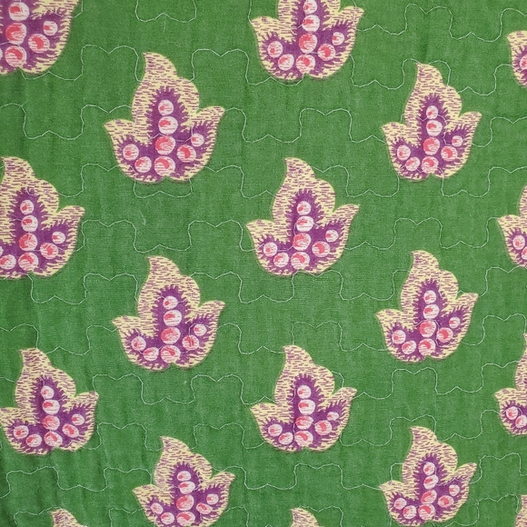 Boho Blanket Quilted Bright Vivid Yellow Green Pink Colors Mandala Patterns - Picture 5 of 6